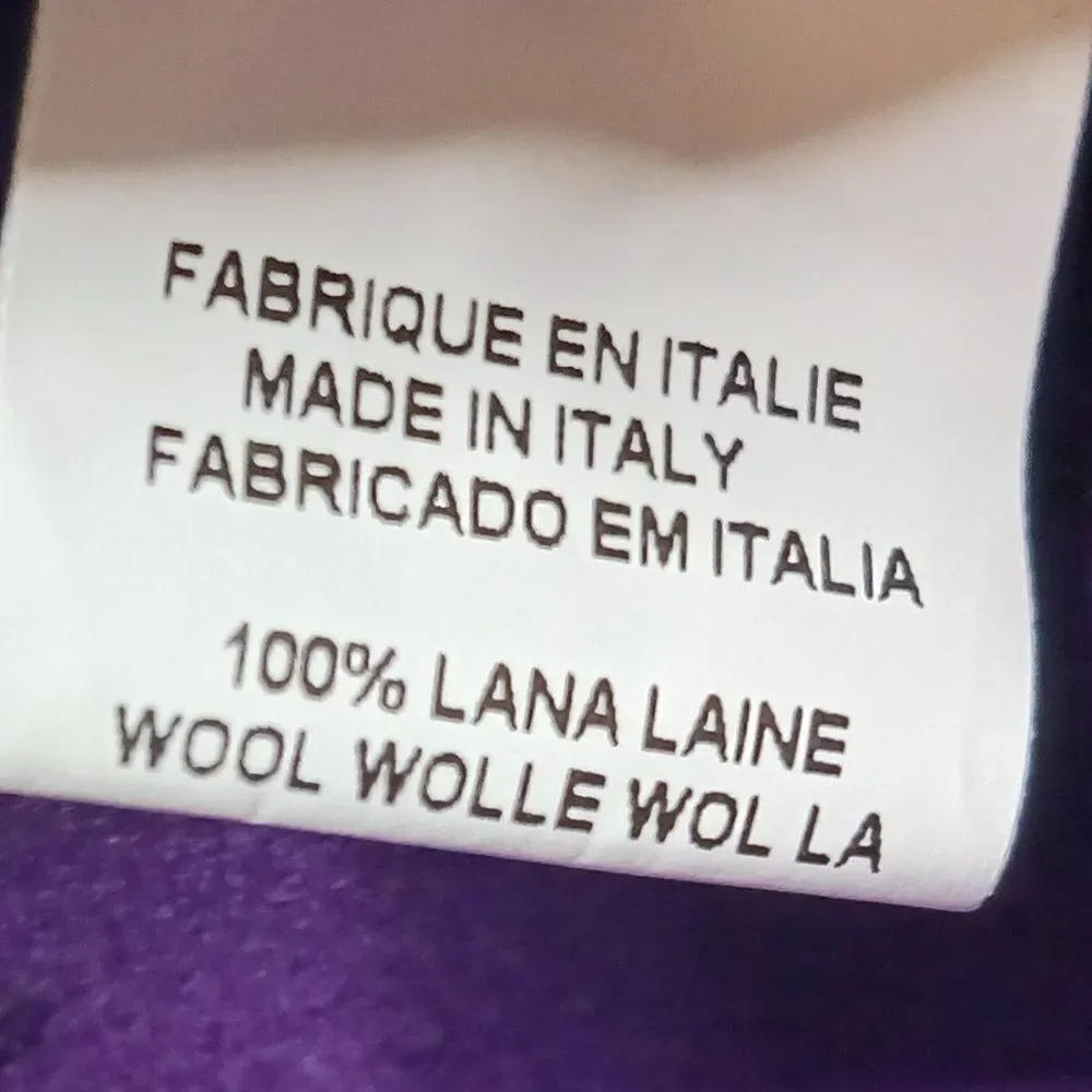 Vintage Da-Me Made in Italy Women's Purple Black Wool Pillbox Hat - Picture 5 of 11